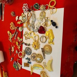 A lot brooches
